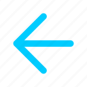 arrow, blue, left