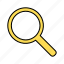 basic, glass, magnifier, search, ui 