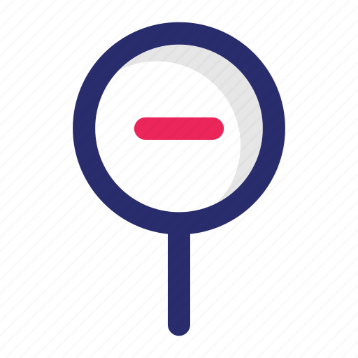 Minus, out, smaller, zoom, magnifier icon - Download on Iconfinder