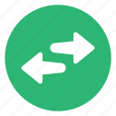 arrows, exchange, left, right, switch