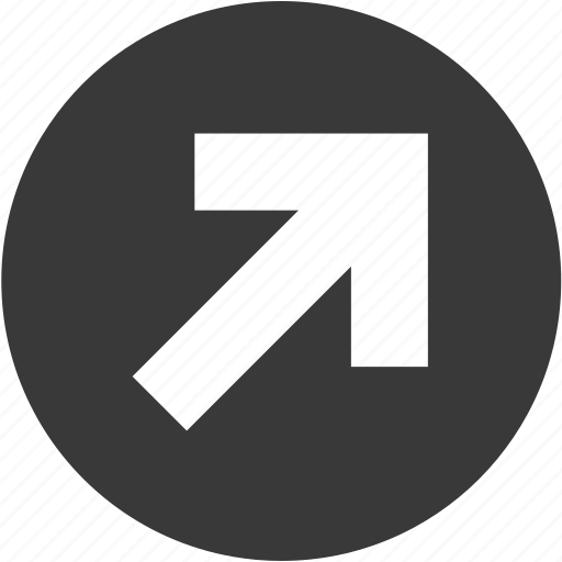 Arrow, circle, right, up, arrows, direction, upload icon - Download on Iconfinder
