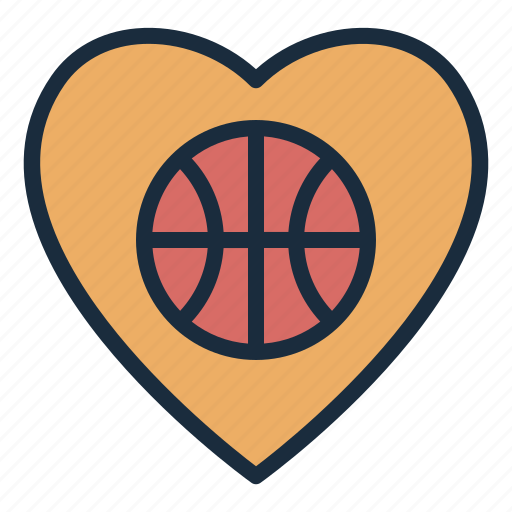 Heart, love, romance, basketball, sport, competition, athlete icon - Download on Iconfinder