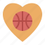 heart, love, romance, basketball, sport, competition, athlete 