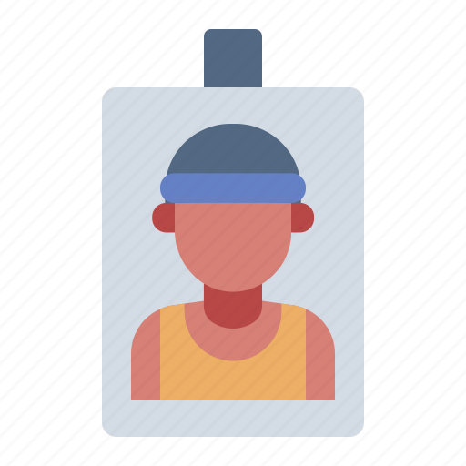 Player, basketball, sport, competition, athlete, id card icon - Download on Iconfinder