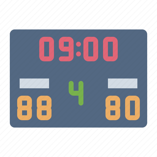 Scoreboard, score, basketball, sport, competition, athlete icon - Download on Iconfinder