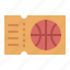 ticket, basketball, sport, competition, athlete 