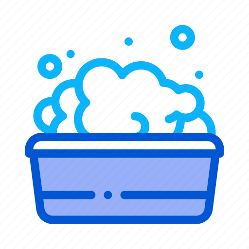Bath, bathing, bathrobe, foamy, tool, towel, water icon - Download on Iconfinder