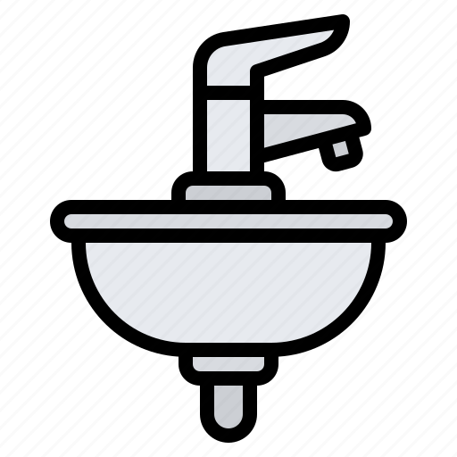 Washbasin, washstand, sink, faucet, bathroom icon - Download on Iconfinder
