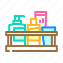 shelf, bathroom, interior, bath, equipment, hygiene