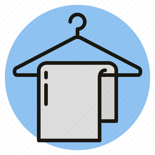 Bathroom, clothes, hanger, hygiene, towel icon - Download on Iconfinder