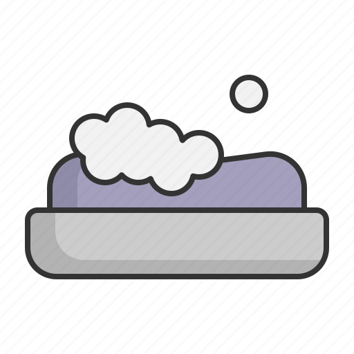 Soap, bar, foam, cleaning, hygiene, wash, bath icon - Download on Iconfinder
