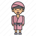 woman, bathing, robe, cloth, towel, avatar, shower, bathroom