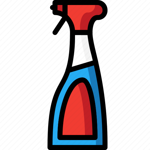 Bathroom, cleaning, color, spray icon - Download on Iconfinder