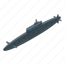 military, submarine, isometric