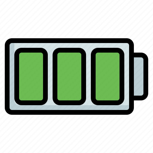Full, battery, level, status, ui, electronics, technology icon - Download on Iconfinder
