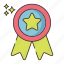 award, badge, rank, star 