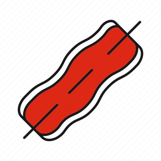 Bacon, food, fried, meat, pork, slice, strip icon - Download on Iconfinder