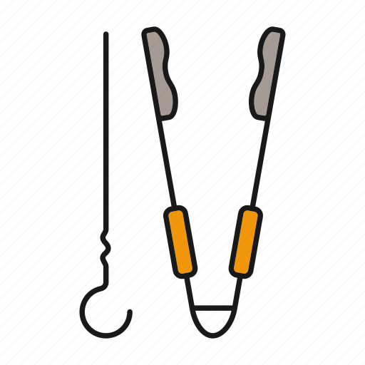 Barbecue, barbeque, bbq, cooking, skewer, tongs, tools icon - Download on Iconfinder