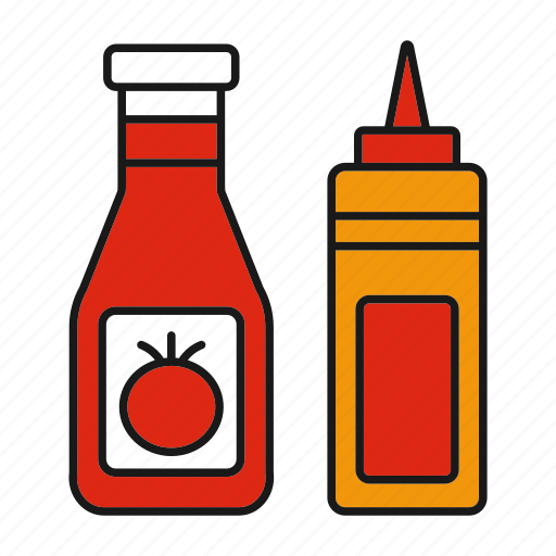 Bottle, condiment, food, ketchup, mustard, sauce, seasoning icon - Download on Iconfinder