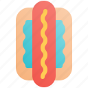 hotdog, sausage, ketchup, fastfood, mustard, junkfood