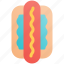 hotdog, sausage, ketchup, fastfood, mustard, junkfood 