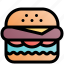 hamburger, burger, cheese, salad, bun, fast, food 
