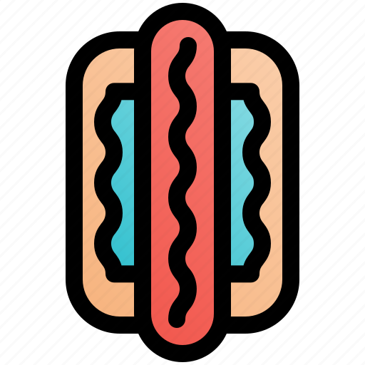 Hotdog, sausage, ketchup, fastfood, mustard, junkfood icon - Download on Iconfinder