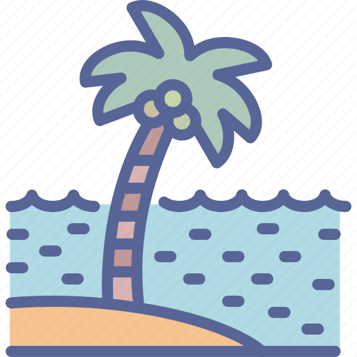 Beach, coconut, sea, tree icon - Download on Iconfinder