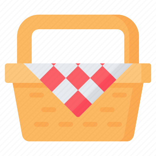 Basket, camping, food, picnic, vacation, wicker, woven icon - Download on Iconfinder