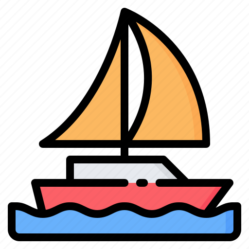 Boat, ferry boat, sail, sailboat, sailing, ship, yacht icon - Download on Iconfinder
