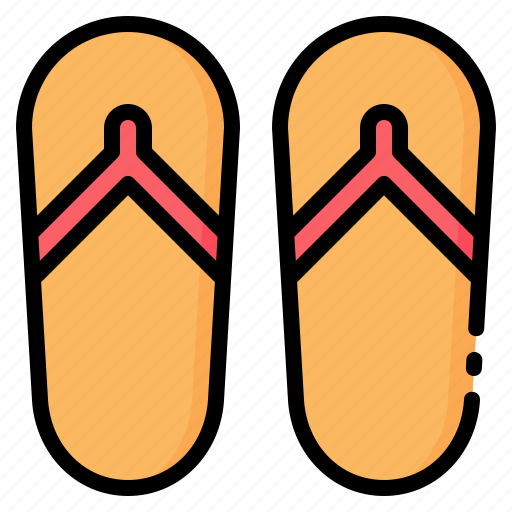 Beach, flip flops, footwear, holiday, sandals, slippers, summer icon - Download on Iconfinder