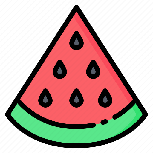 Food, fresh, fruit, melon, slice, summer, watermelon icon - Download on Iconfinder