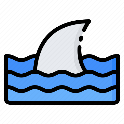 Fin, fins, fish, ocean, sea, shark, wave icon - Download on Iconfinder