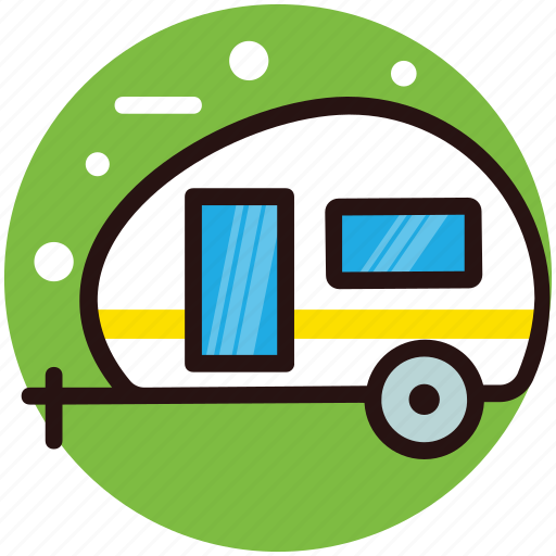 Camper van, camping wagon, caravan, travelling in caravan, vanity van icon - Download on Iconfinder