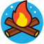 bonfire, burning wood, fire, fireplace, wood fire 
