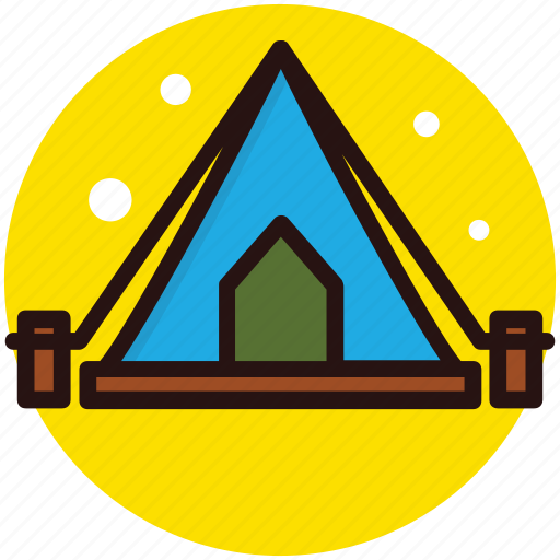 Camp, campfire, camping, outdoor accomodation, tent icon - Download on Iconfinder