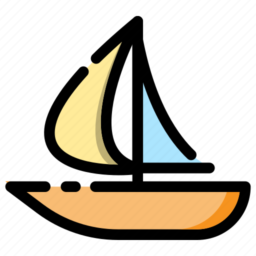 Beach, boat, holiday, sail icon - Download on Iconfinder