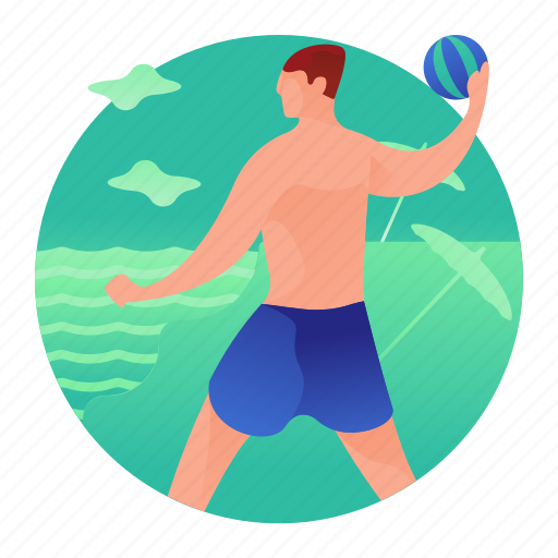 Ball, beach, man, playing, volley icon - Download on Iconfinder