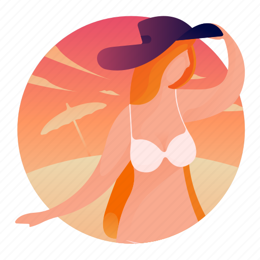 Beach, bikini, sexy, tanning, woman icon - Download on Iconfinder