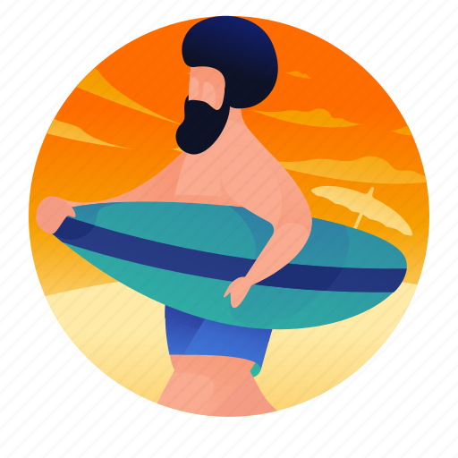 Beach, dude, man, surfer, surfing icon - Download on Iconfinder
