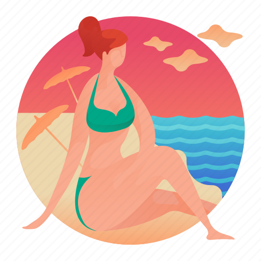 Beach, bikini, tan, tanning, woman icon - Download on Iconfinder