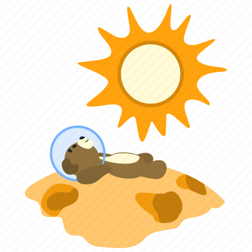 Bear, lay, rest, space, spaceman, sun, teddy icon - Download on Iconfinder
