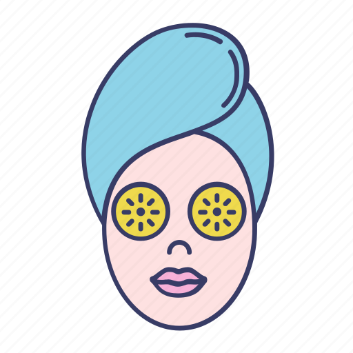 Cosmetology, cucumber, face, mask, spa, turban icon - Download on Iconfinder