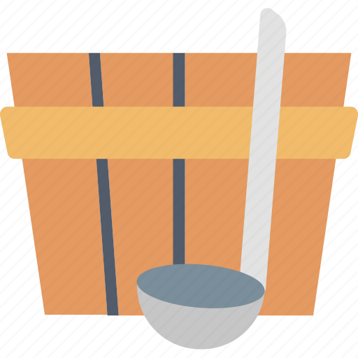 Bucket, ladle, bath, house, spa, washing, water icon - Download on Iconfinder