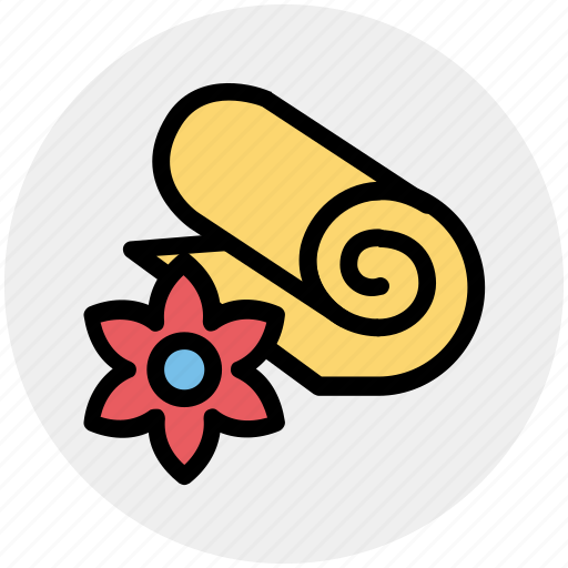 Bath, beauty, dry, flower, spa, towel, wiping icon - Download on Iconfinder