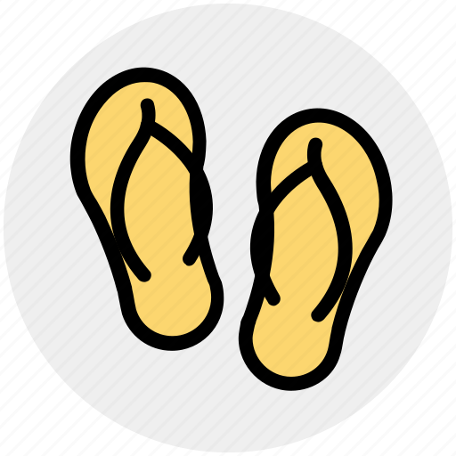 Flip flops, footwear, sandals, slipper, strappy footwear icon - Download on Iconfinder