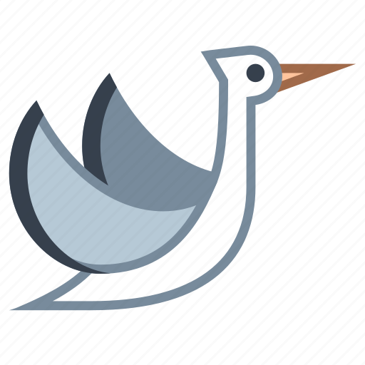 Flying, stork icon - Download on Iconfinder on Iconfinder