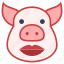 pig, with, lipstick 