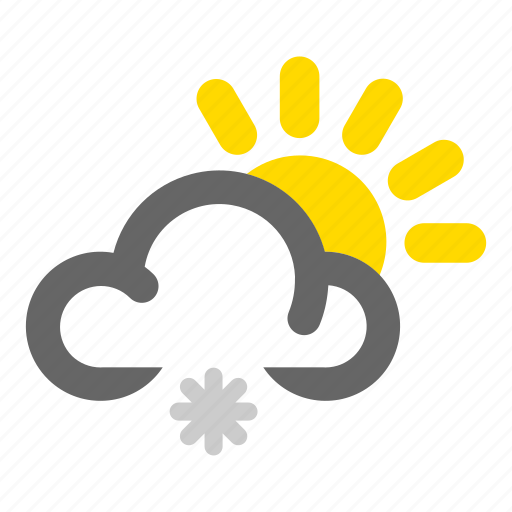 Snow, snowy, sunshine, weather icon - Download on Iconfinder