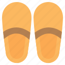 slippers, shoes, sandals, flip flops, footwear, hotel, bedroom